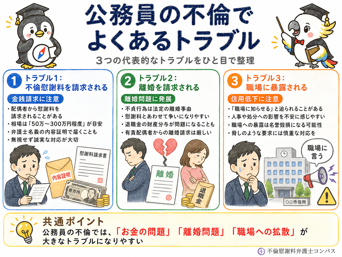 ４章　公務員の不倫でよくあるトラブル３つ